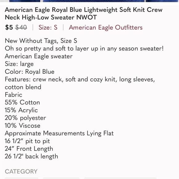 American Eagle Pullover - Picture 3 of 6